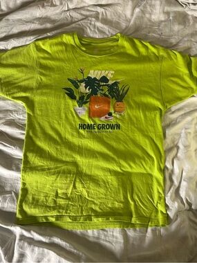 Nike Neon Lime 'Home Grown' Plant Graphic Tee